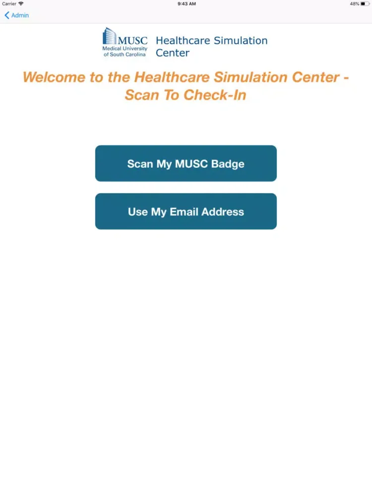 Tangkapan skrin Sim Lab Badge Reader iPad 
