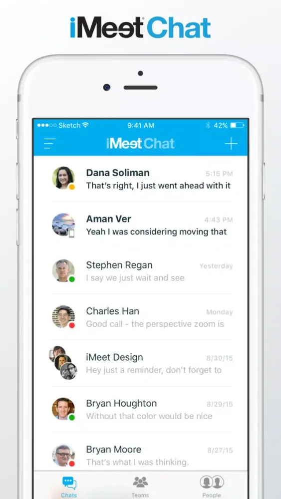 Captures d'écran de iMeet Chat – Messaging & Collaboration Tool