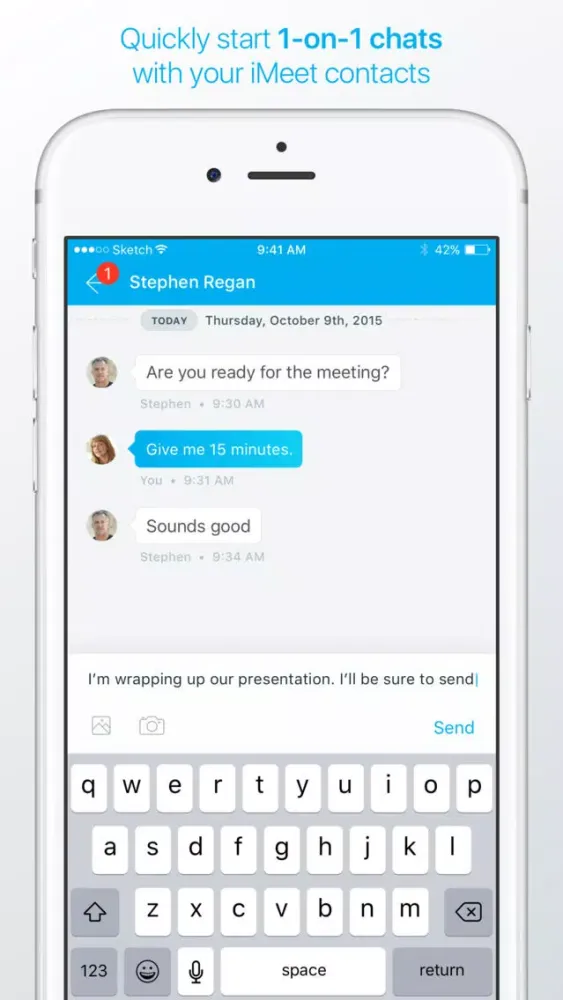 Captures d'écran de iMeet Chat – Messaging & Collaboration Tool