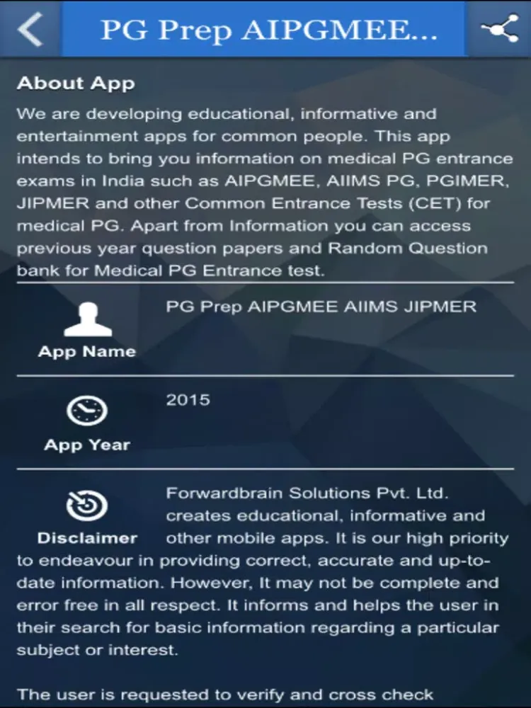 PG Prep AIPGMEE AIIMS JIPMER iPad  Screenshots