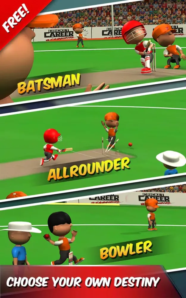 Capturas de tela do Cricket Career BigInnings