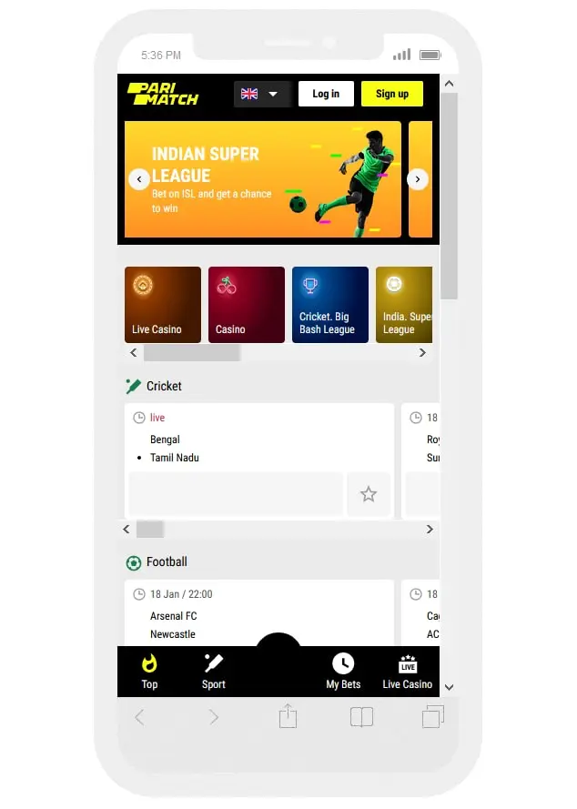 Parimatch Sports Bet & Casino應用截圖