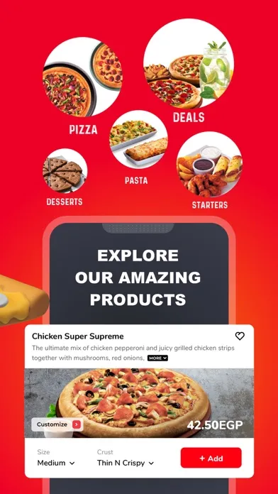 Tangkapan layar Pizza Hut Egypt-Order Food Now