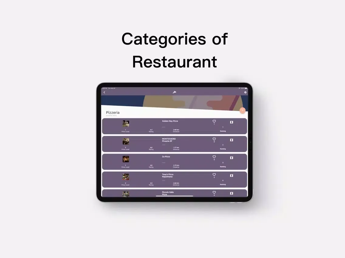 Nearby - Restaurant Finder iPad  Screenshots