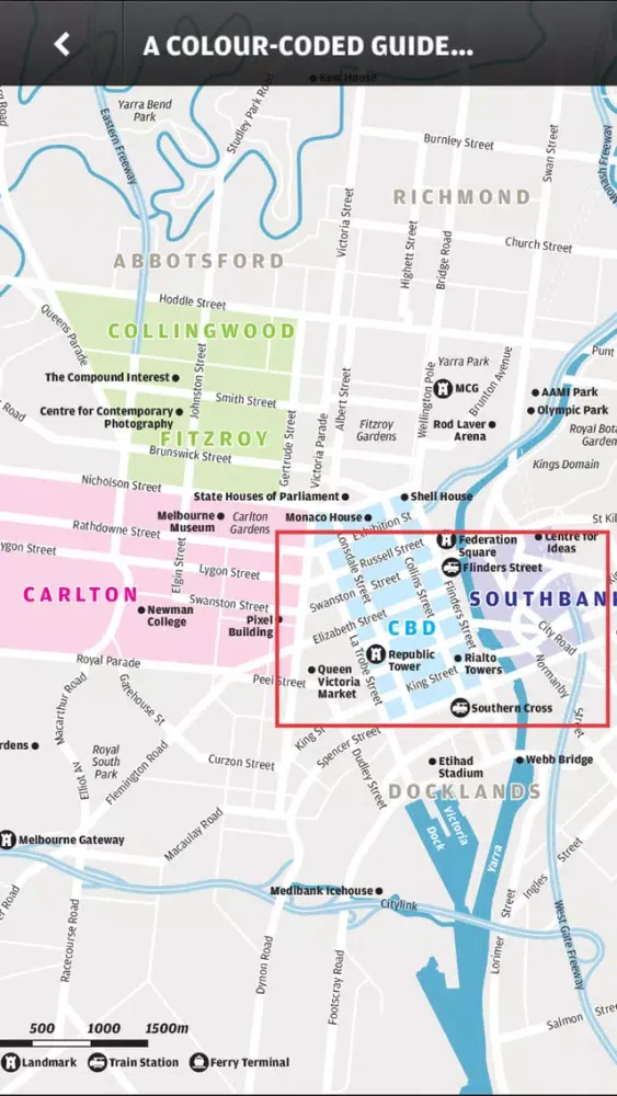 Capturas de tela do Melbourne: Wallpaper* City Guide