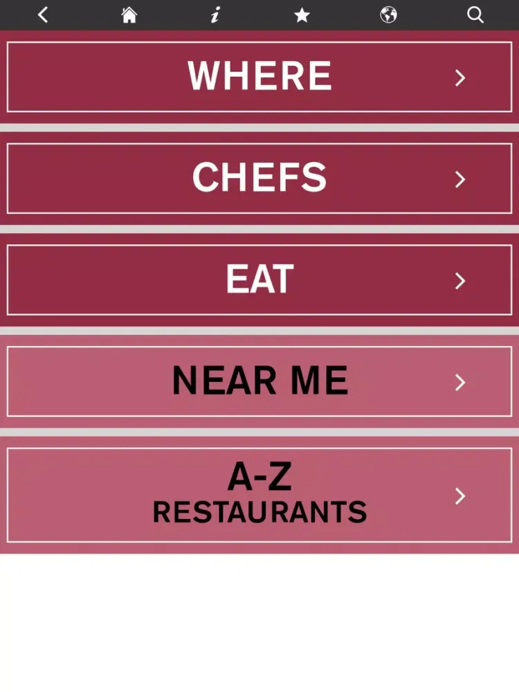 Ảnh chụp màn hình của Where Chefs Eat iPad 