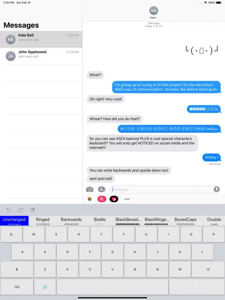 UniKao-Unicode and Emoticon iPad  Screenshots