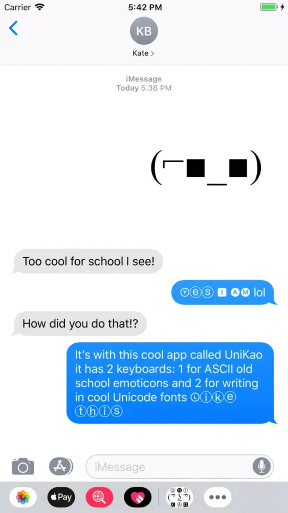 UniKao-Unicode and Emoticon Screenshots