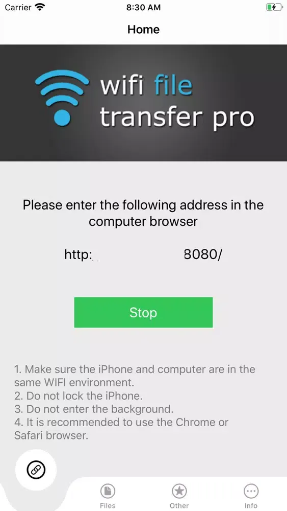 Captures d'écran de WiFi File Transfer Pro™