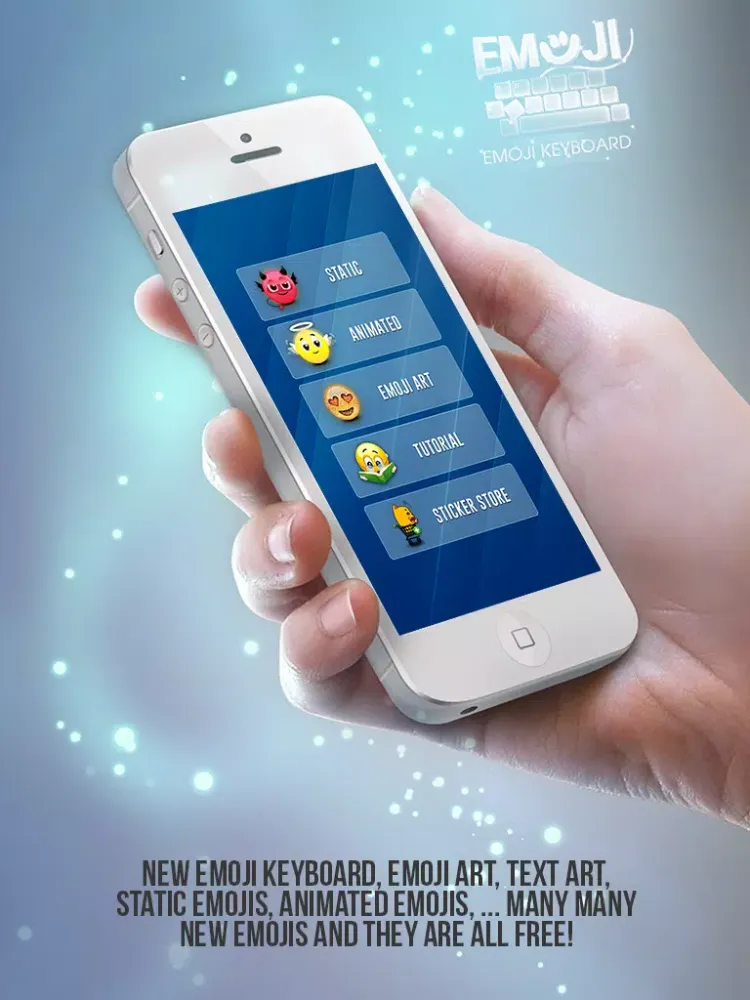 Zrzuty ekranu Easy Emoji Keyboard - NEW Static & Animated Emojis Free iPad 