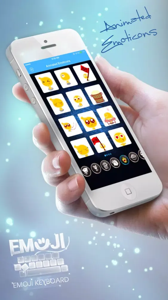 Zrzuty ekranu Easy Emoji Keyboard - NEW Static & Animated Emojis Free