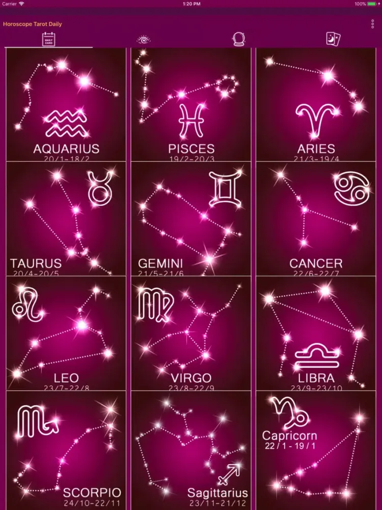 Daily - Tarot & Tarotscopes + iPad  Screenshots