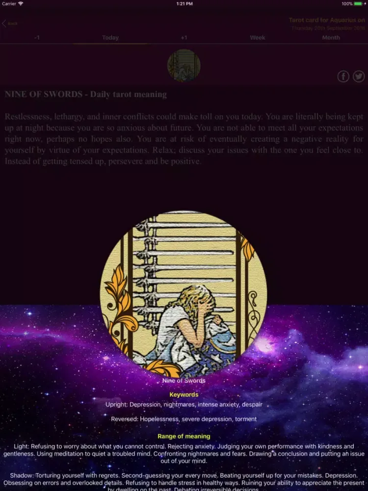 Daily - Tarot & Tarotscopes + iPad  Screenshots
