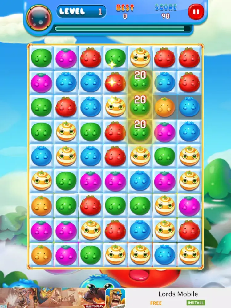 Fruit Match Garden New iPad  Ekran Görüntüleri
