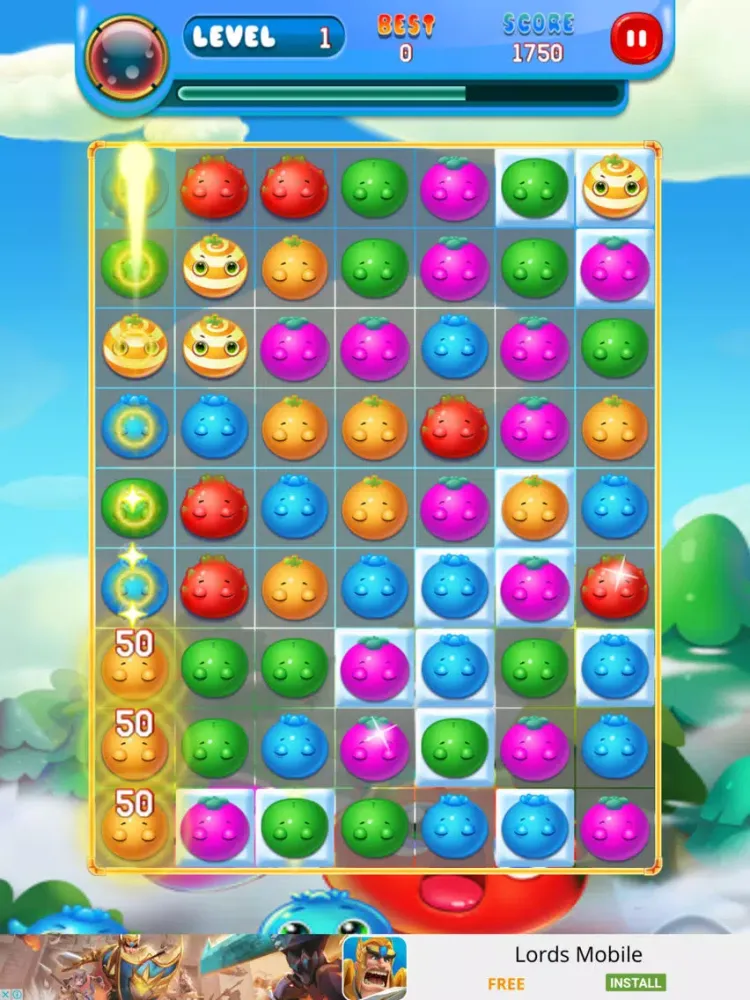 Fruit Match Garden New iPad  Ekran Görüntüleri