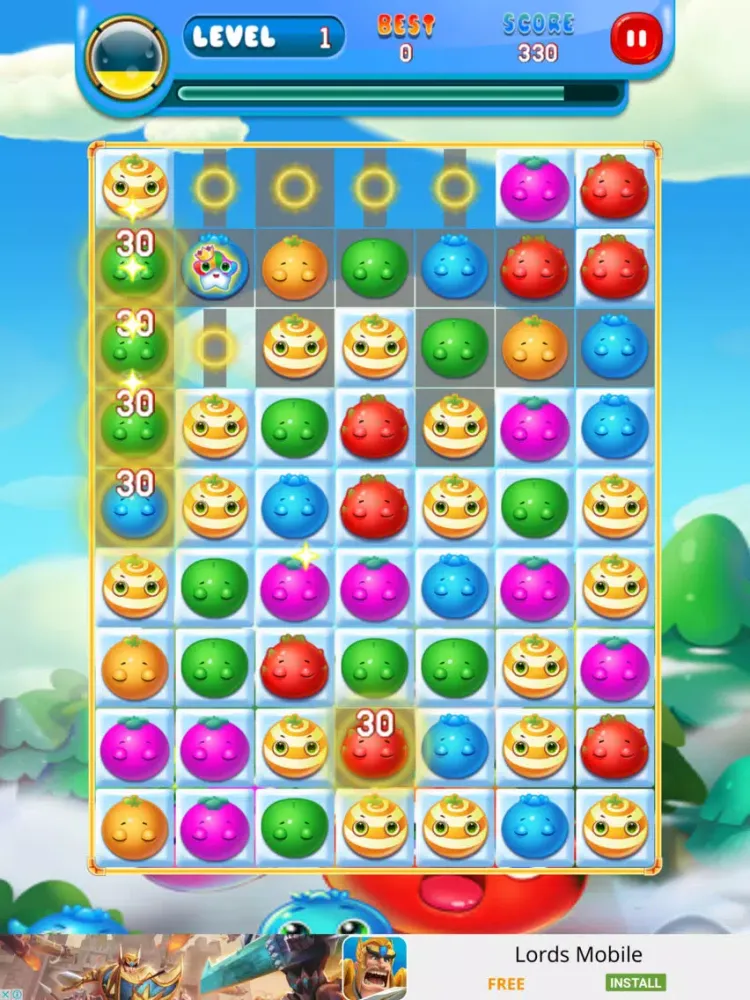 Fruit Match Garden New iPad  Ekran Görüntüleri