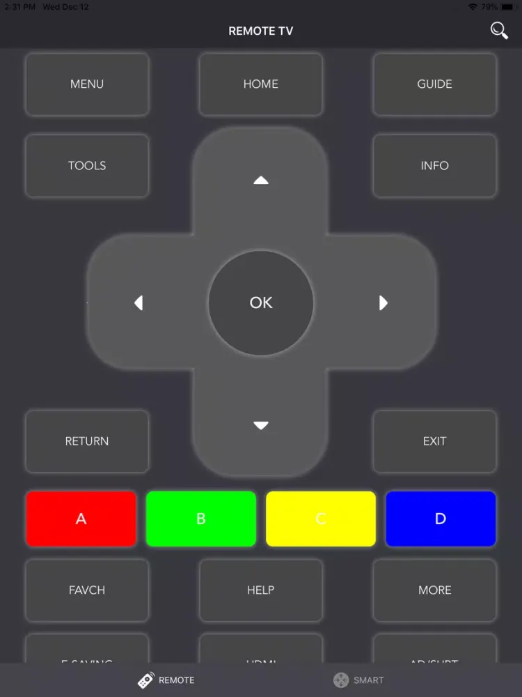 Zrzuty ekranu Smart Remote for TV Samsung iPad 