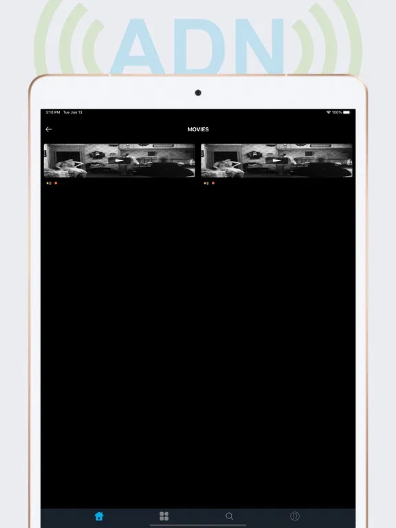 Captures d'écran de ADN OTT iPad 