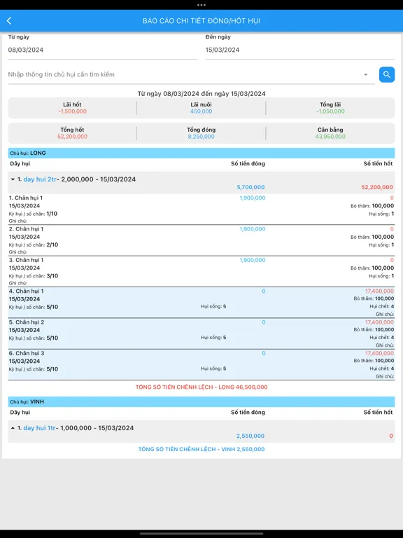 Sổ Hụi 4.0 iPad  स्क्रीनशॉट
