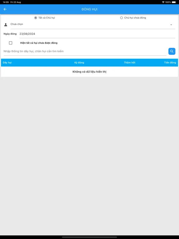 Sổ Hụi 4.0 iPad  स्क्रीनशॉट