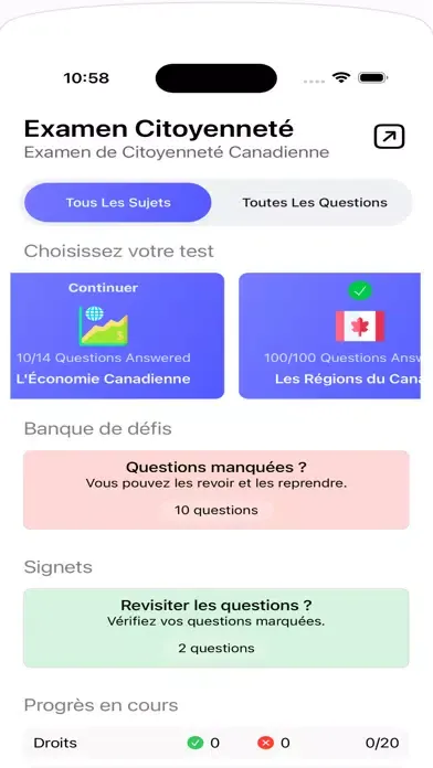 ภาพหน้าจอของ Citoyenneté Canadienne