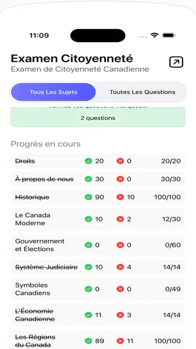 ภาพหน้าจอของ Citoyenneté Canadienne