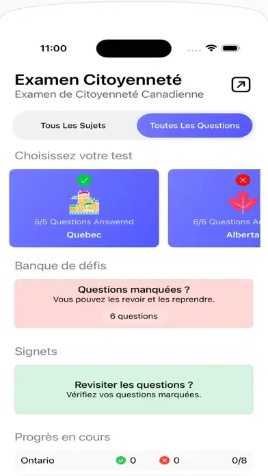 ภาพหน้าจอของ Citoyenneté Canadienne