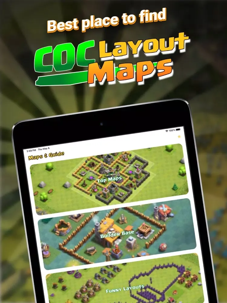 Screenshot di Maps for COC iPad 