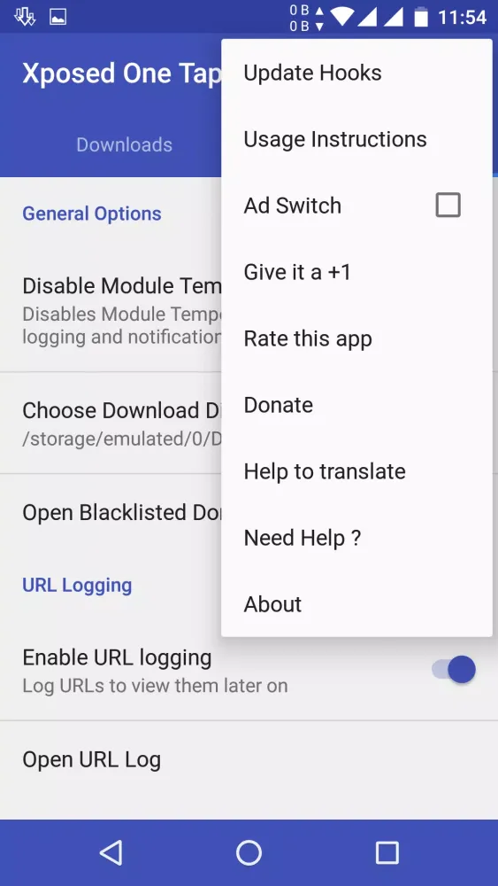 Xposed One Tap Video Download スクリーンショット