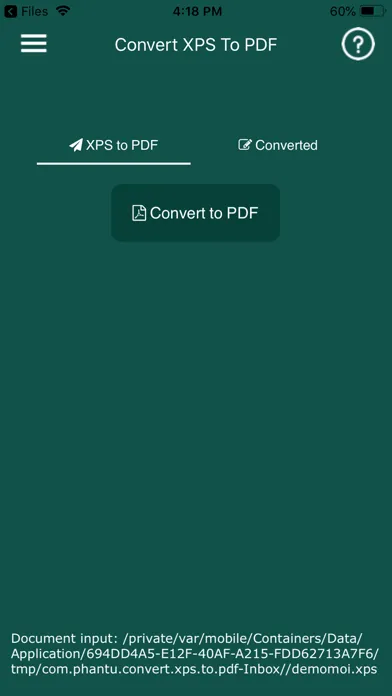 Zrzuty ekranu Convert XPS to PDF