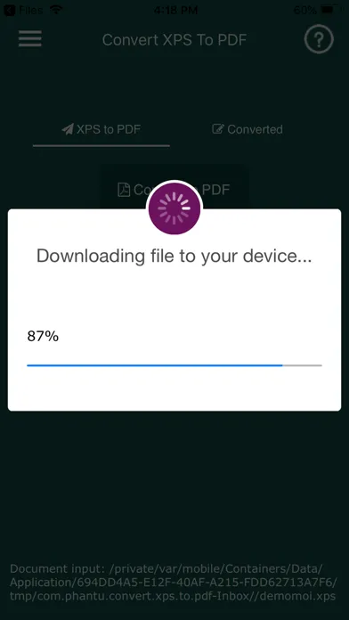 Zrzuty ekranu Convert XPS to PDF