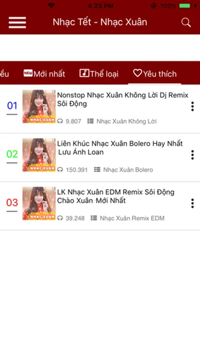Tangkapan skrin Nhac Xuan - Nhac Tet Hay Nhat