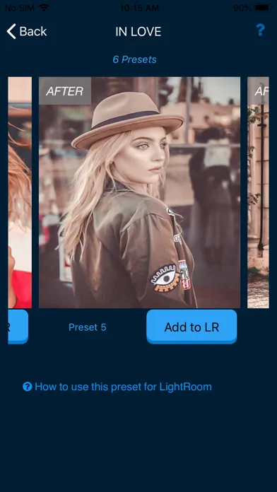 Tangkapan layar Lightroom Presets - PrettyDNG