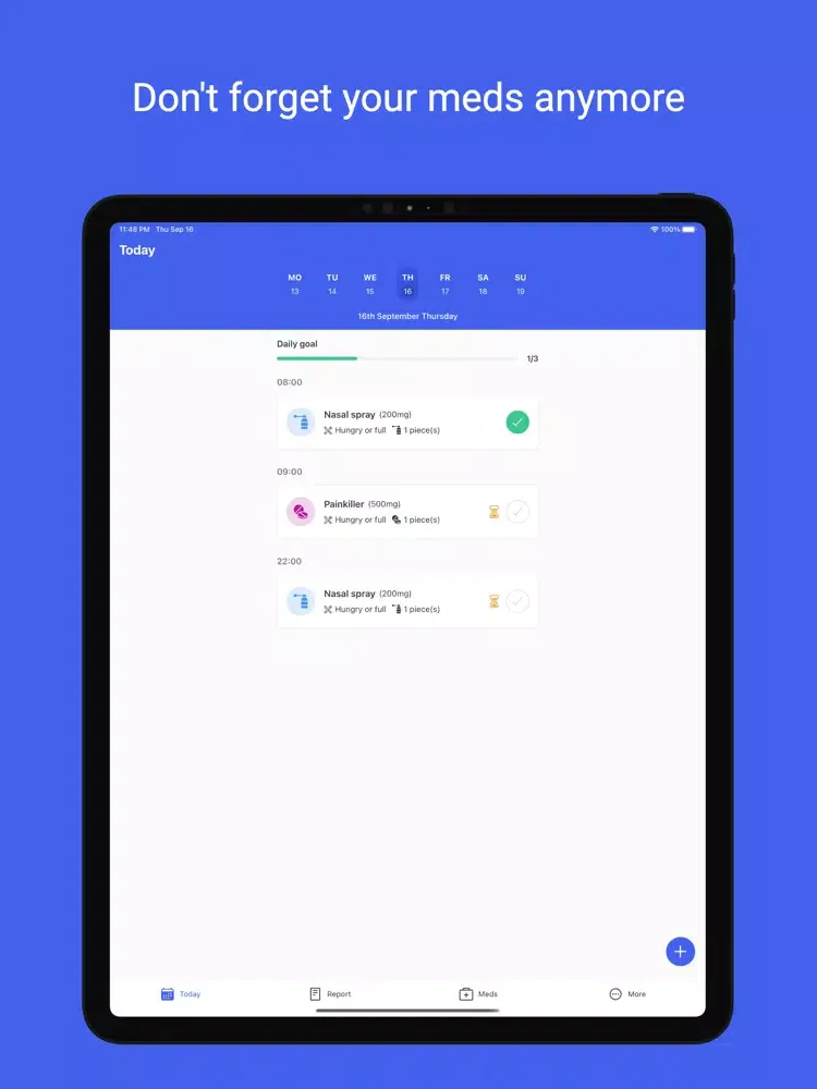 Medication Tracker by Pharma iPad  स्क्रीनशॉट
