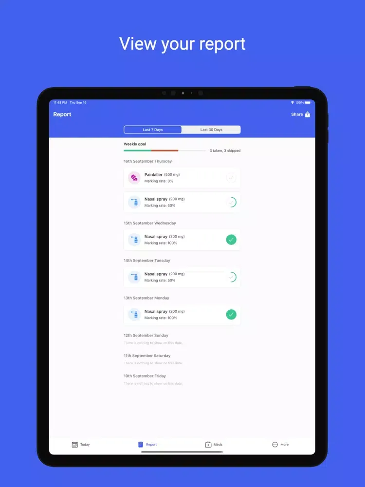 Medication Tracker by Pharma iPad  स्क्रीनशॉट