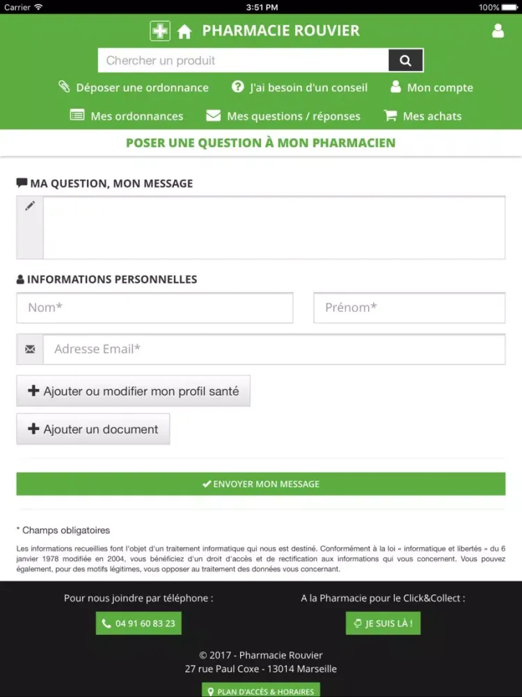 Captures d'écran de Pharmacie Rouvier iPad 