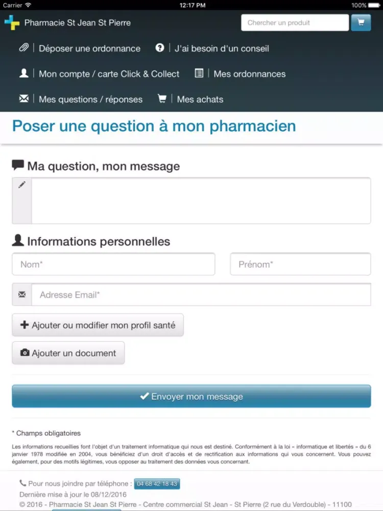 Pharmacie St Jean St Pierre iPad  Screenshots