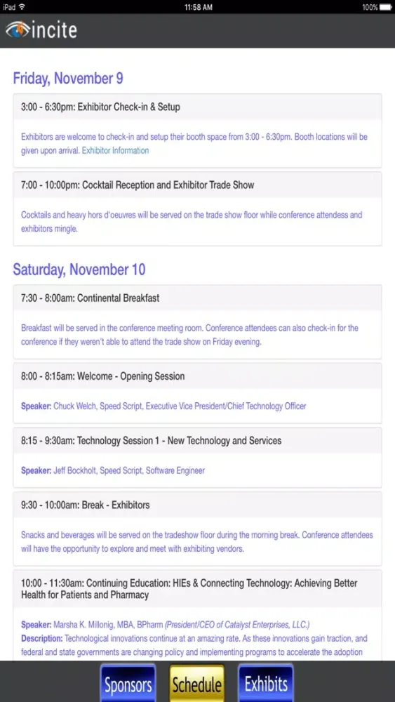 Speed Script Conference 2018 Screenshots