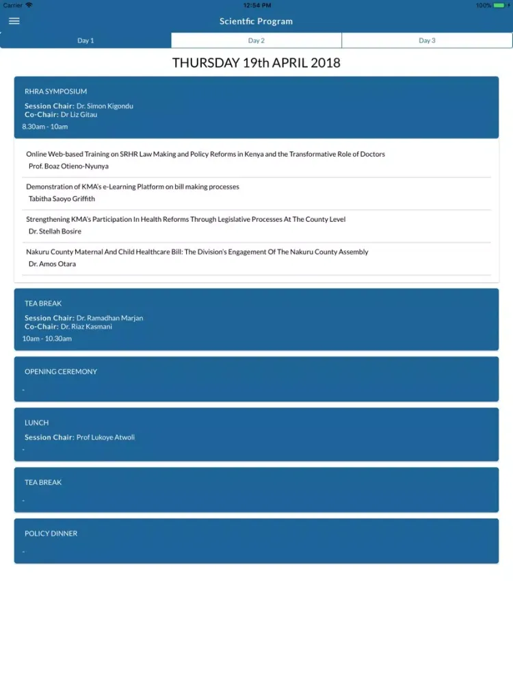 KMA Conference iPad 应用截图