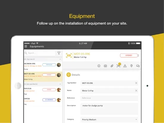 Tangkapan skrin K-Ops - Project Tracking iPad 