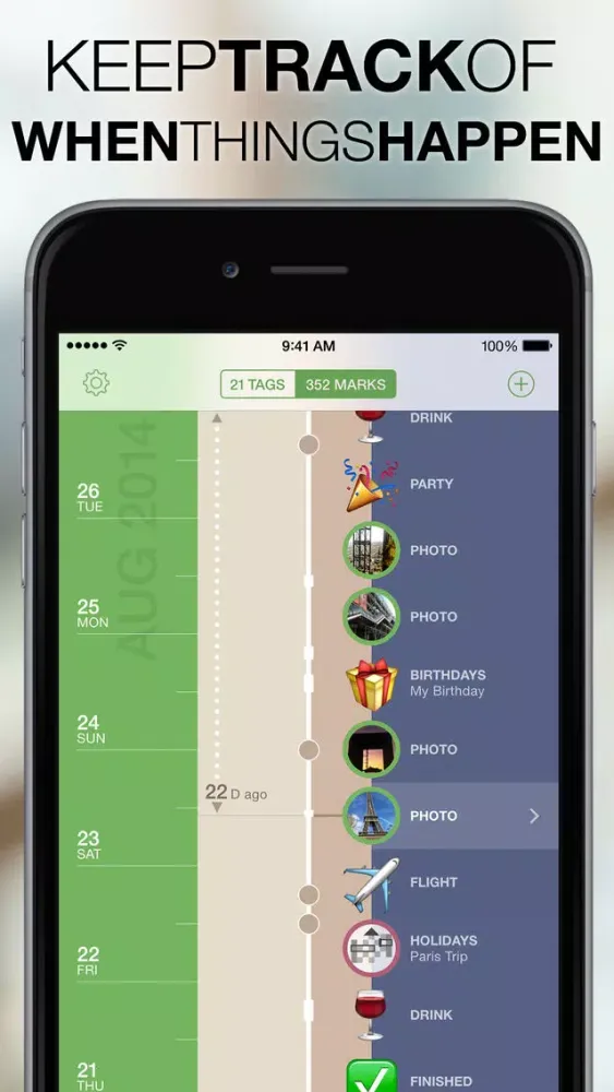 Mark Now - Record a Timeline of Past Events應用截圖