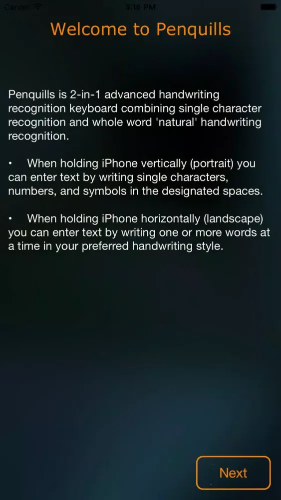 Tangkapan layar Penquills | Handwriting keyboard