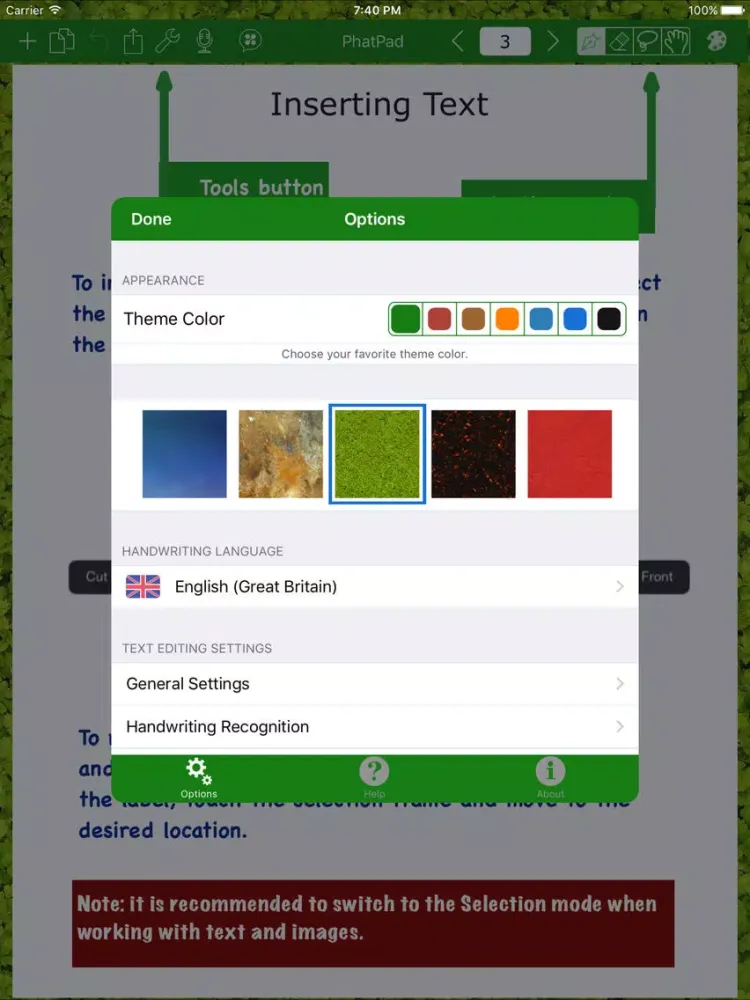 Zrzuty ekranu PhatPad iPad 