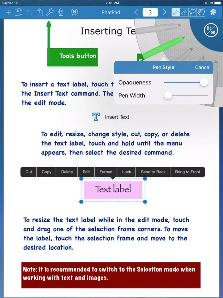 Zrzuty ekranu PhatPad iPad 