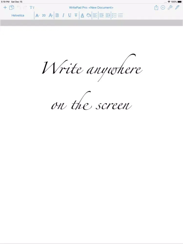 Zrzuty ekranu WritePad Professional iPad 