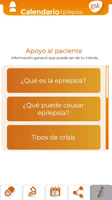 Capturas de tela do GSK Mi Epilepsia