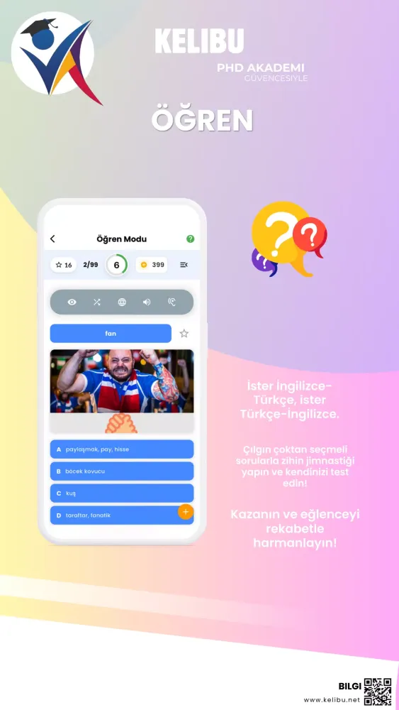 Kelibu: İngilizce Kelime Öğren应用截图