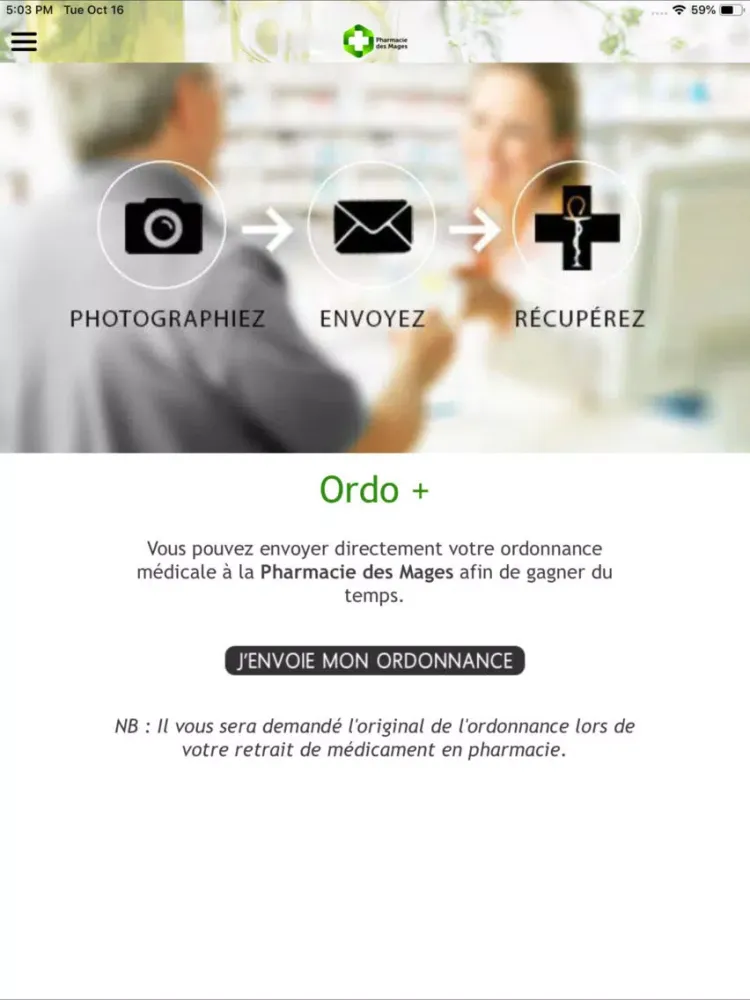 Ảnh chụp màn hình của Pharmacie des Mages iPad 