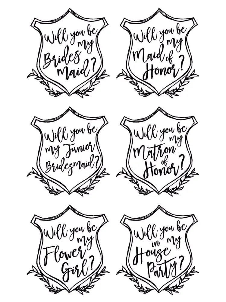 Capturas de pantalla de Will You Be My Bridesmaid Wedding Stickers iPad 