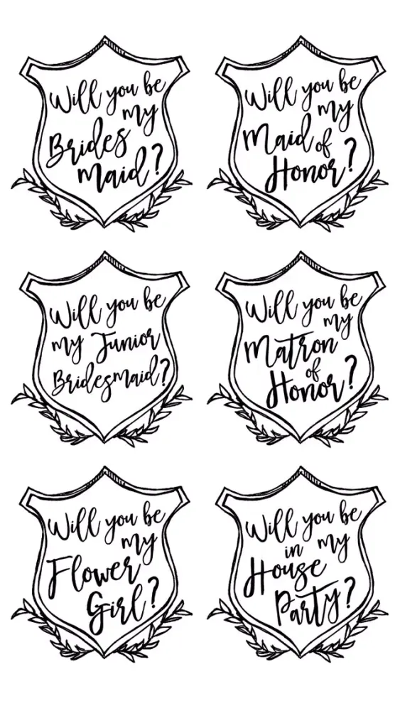 Capturas de pantalla de Will You Be My Bridesmaid Wedding Stickers